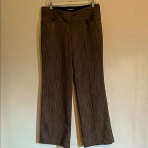 Brown tweed-like dress pants